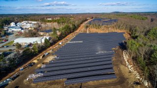 Solar panels on the WR Grace Superfund site