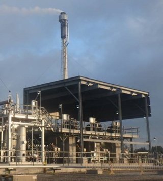 Photo showing properly operated flare and Flare Gas Recovery System at the Dow Plaquemine Plant in Louisiana as required by the consent decree.