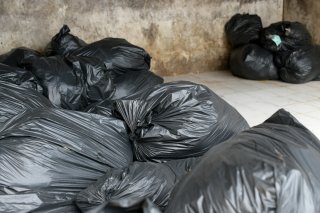 pile of trash bags