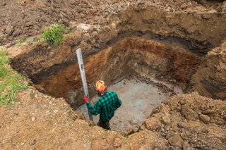 Septic system measurement placement