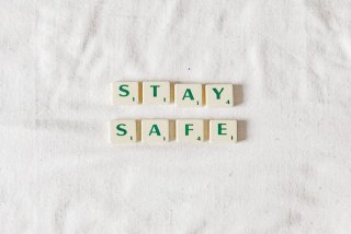Health Category (image of stay safe words)