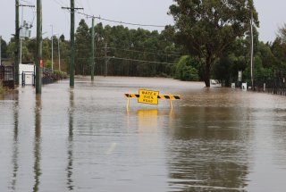 view of a flooded road.