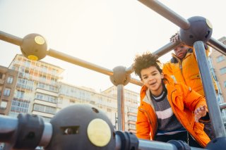 Children at city playground