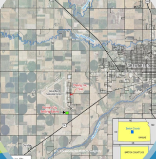 Map of Plating Inc. Facility Location, Great Bend, Kansas