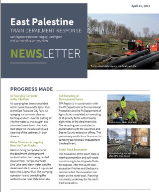 East Palestine Response Newsletter from 4-11-23
