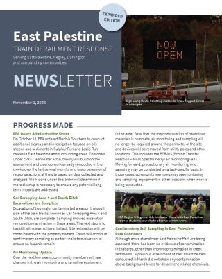 Cover of newsletter from November 1, 2023