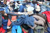 Discarded clothing in a pile