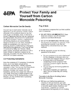 Cover to Carbon Monoxide Fact Sheet
