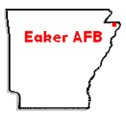 Former Eaker AFB location on Arkansas Map
