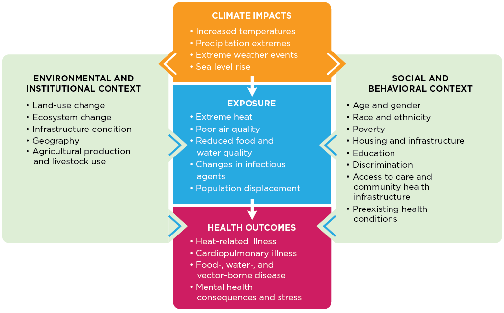 Figure 1. Climate Change and Health Pathways Web