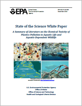 Cover of the report "State of the Science White Paper: A Summary of the Effects of Plastics"