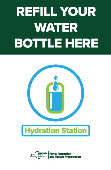 Hydration station refill poster. 	
