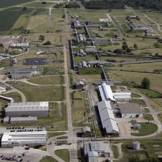Aerial photo of the Iowa Army Ammunition Plant