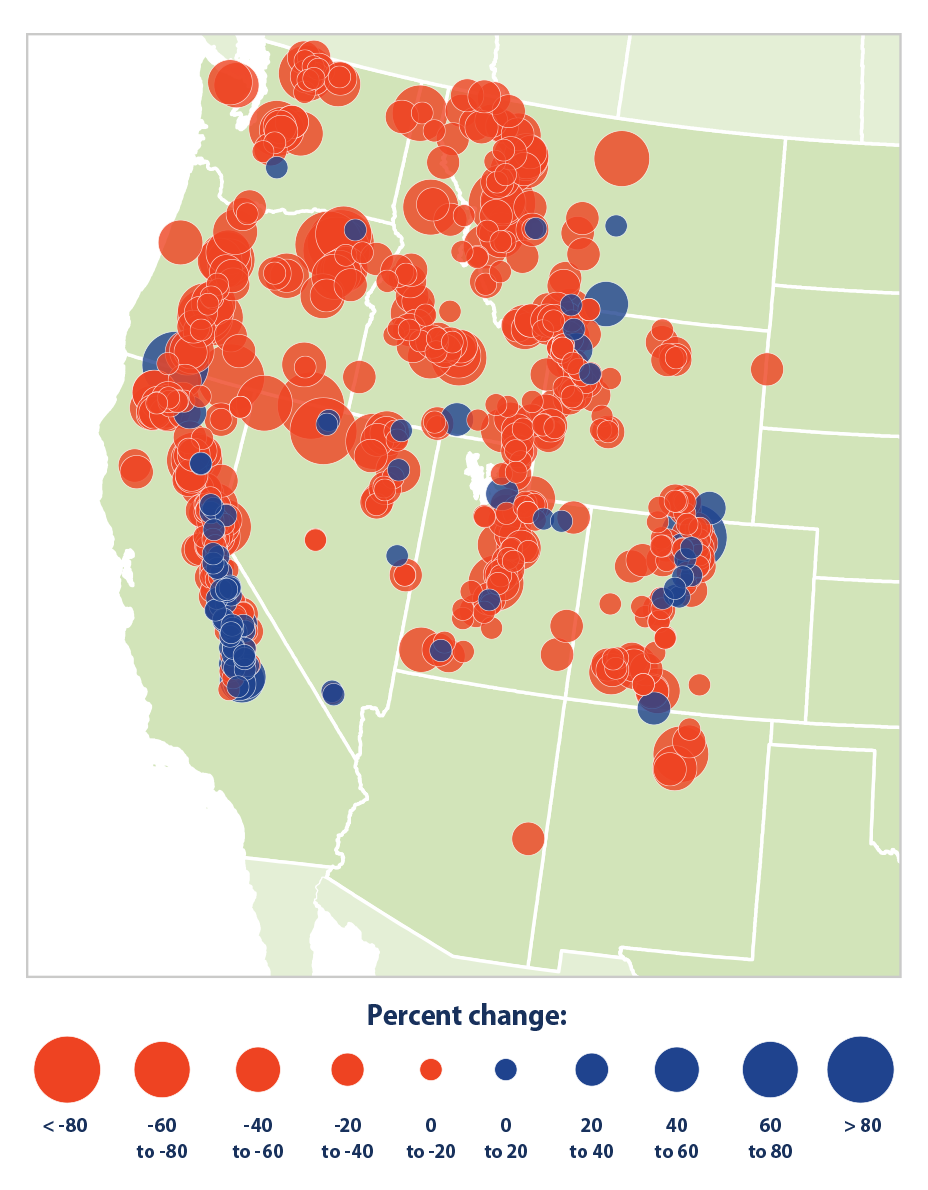 Western Us Snowpack Map Climate Change Indicators: Snowpack | Us Epa