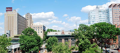 Cityscape view of Bridgeport Connecticut