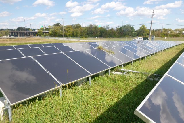 Solar panels on the South Landfill area