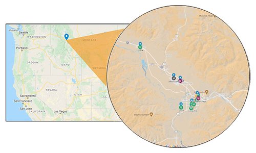 Missoula sampling locations 2020