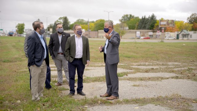 Administrator Wheeler tours Brownfields sites in St. Cloud, Minn with Mayor Dave Kleis and Regional Administrator Thiede