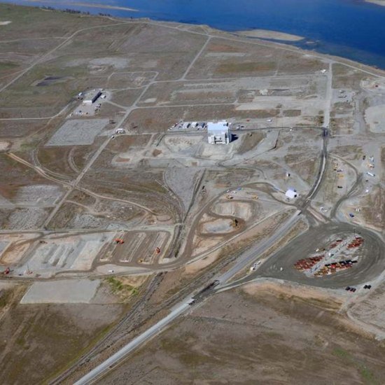 Aerial photo of Hanford 100-Area (USDOE) site