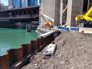 Chicago Park District contractor installing pile caps along Southeast corner of new seawall.jpgChicago Park District contractor installing pile caps along Southeast corner of new seawall