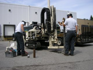 People working on a well