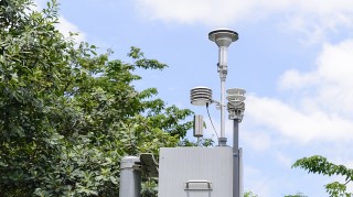 Hot spot air monitoring stock image