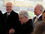 EPA officials and the mayor  during a press event for NORA's rain garden in Filmore Gardens on February 6, 2014