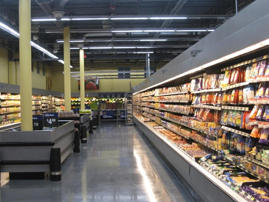Image of the interior of the new Walmart market built as part of redevelopment of the KCSS site following cleanup