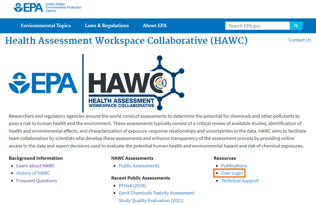 Illustration of the HAWC homepage.