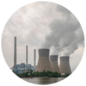 Circle icon for U.S. Power Sector showing a power plant