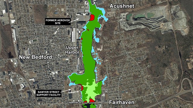 Latest Map of New Bedford Harbor Cleanup Areas