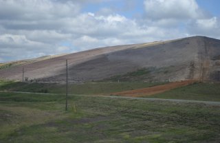 Photo of landfill slope at Sampson County Landfill, North Carolina, May 2011