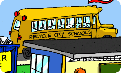 One of Recycle City’s new electric school buses.