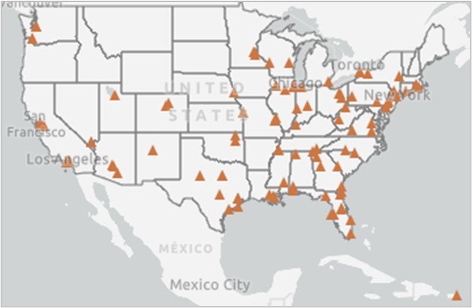 Figure 2: Sodium hypochlorite manufacturing facilities in U.S. as of 5/5/2022