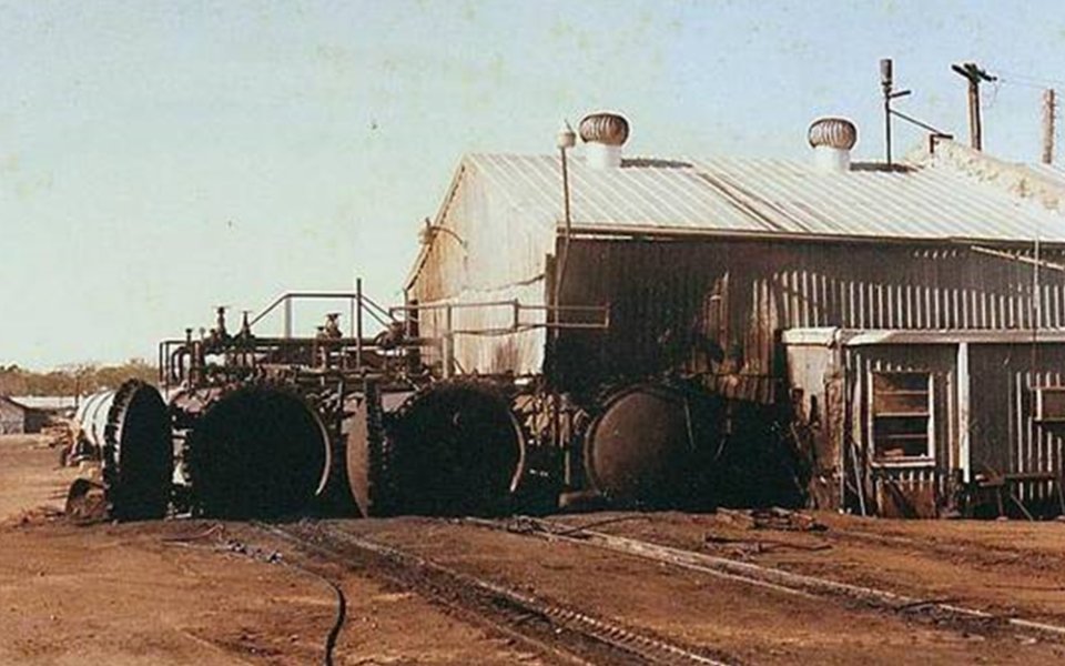 Historic photo of the Conroe site