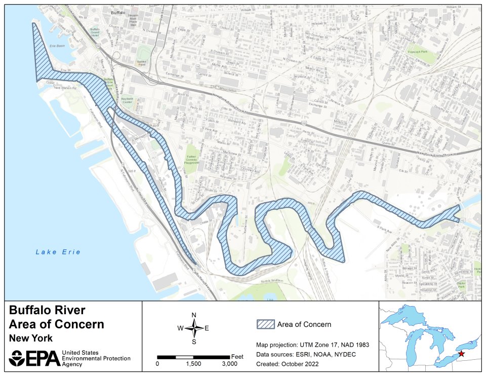 Buffalo River AOC Boundary Map