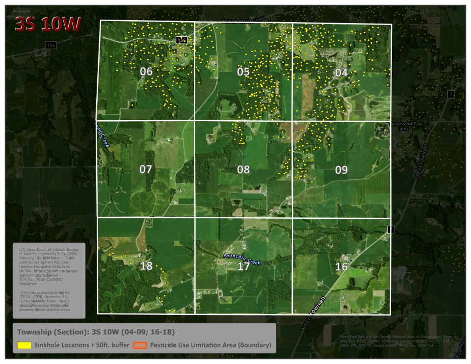 Illinois Township 3S10W 04-09, 16-18