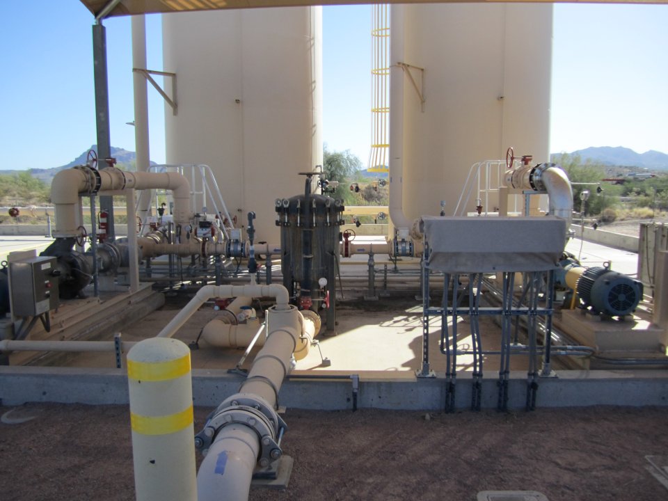 Interim groundwater treatment system at the Nammo Defense Systems site.