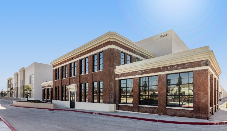 Historic on-site Façade used in new warehouse