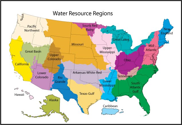 Water Resources Regions map