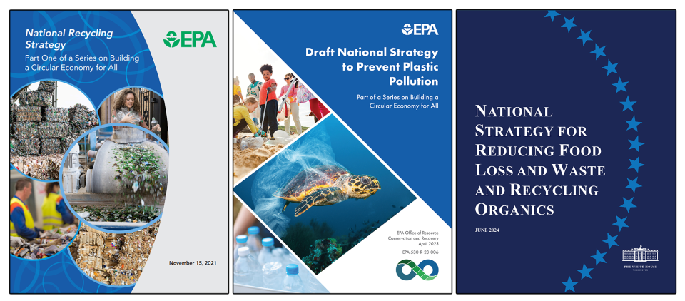 covers from the last 3 EPA recycling strategies.