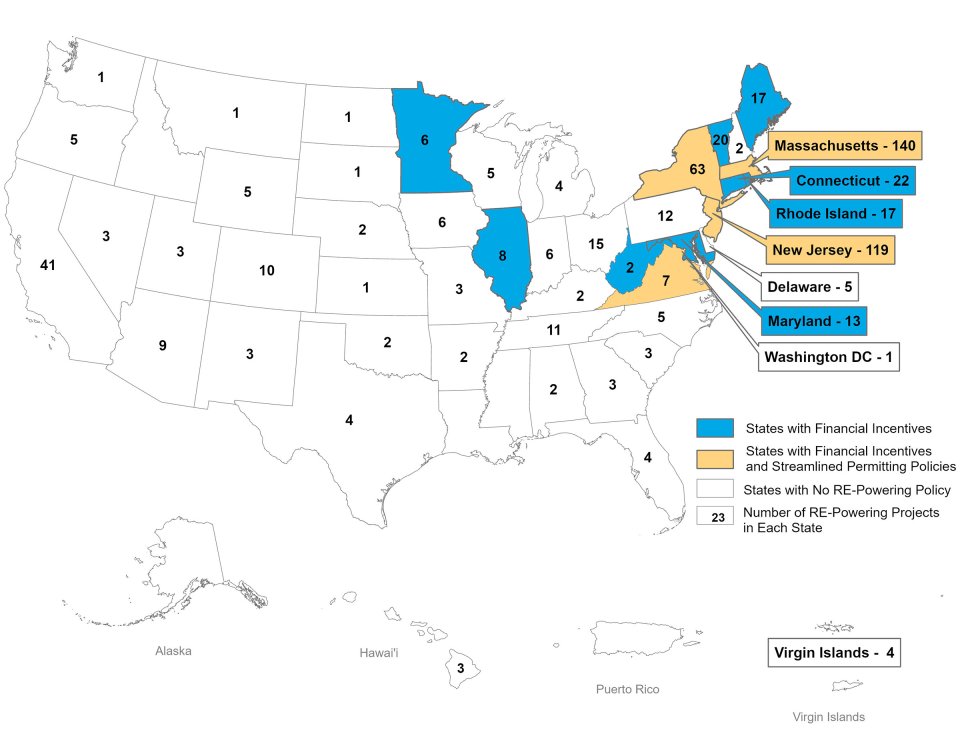 U.S. map showing the impact of policies at state levels.