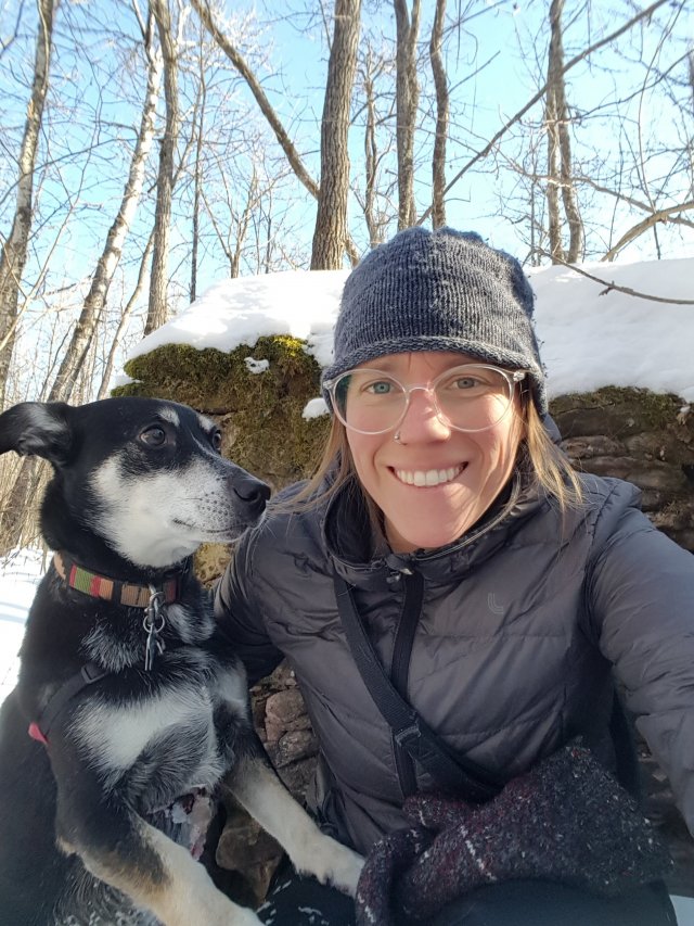 Molly Wick with her dog