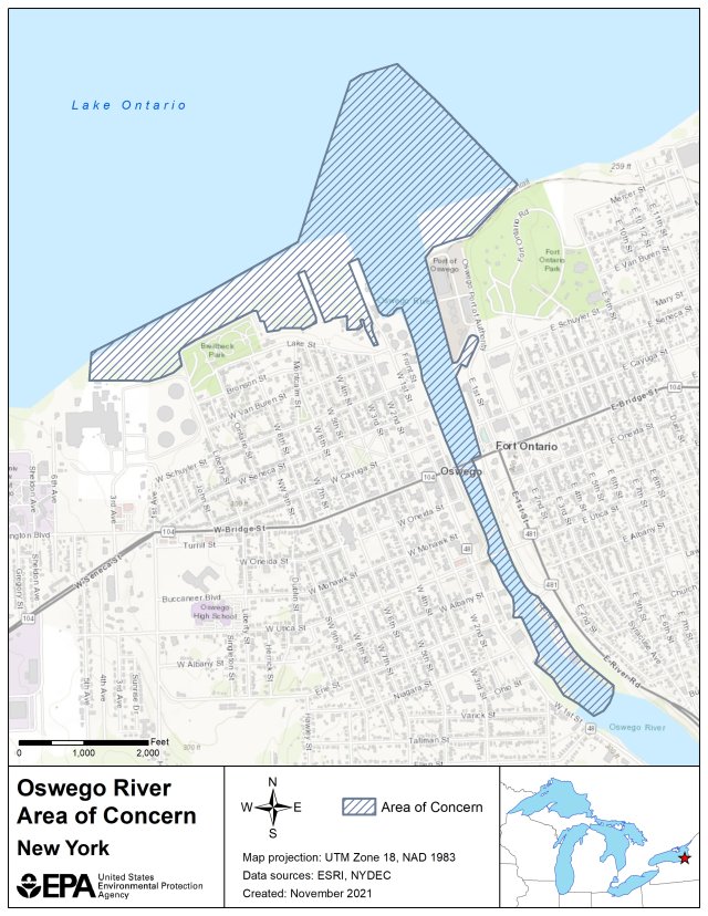 Oswego River AOC Boundary Map