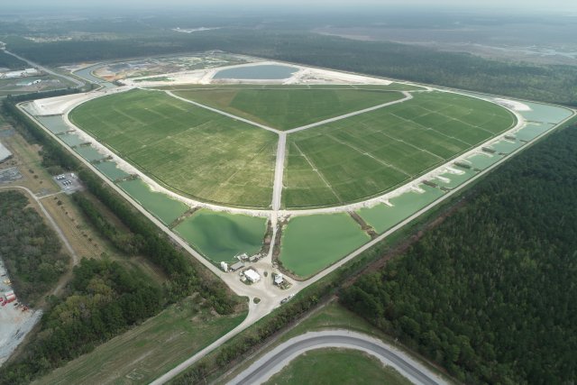 Aerial view of the Mississippi Phosphates site