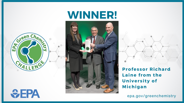 Green Chemistry Challenge Award Winner - Professor Richard Laine/University of Michigan team at award ceremony