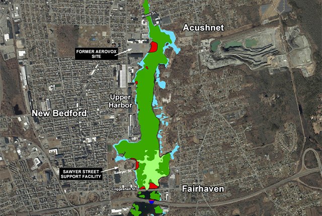 Latest Map of New Bedford Harbor Cleanup Areas