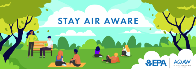 Stay Air Aware AQAW park scene