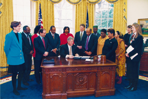 President Clinton signing EO 12898