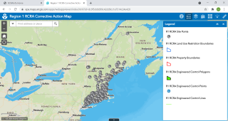 Photo of mapping tool for Region 1 Corrective Action
